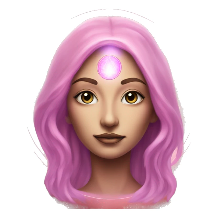 Pleiadian woman female third eye pink sticker