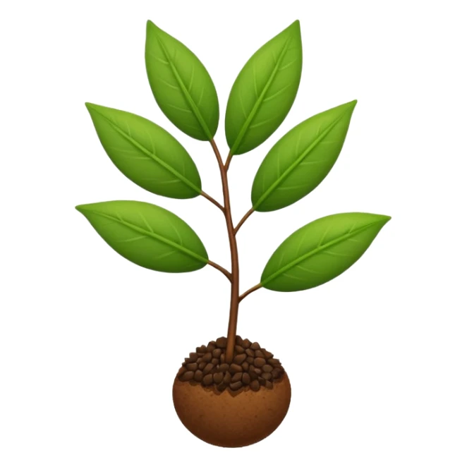 ein kleiner samen, aus dem ein grüner zweig wächst sticker