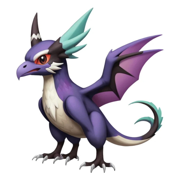 Noibat-Noivern-Silvally-Fakémon-hybrid-creature (full body)  sticker