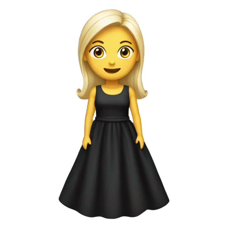 Black long dress no body just dress sticker