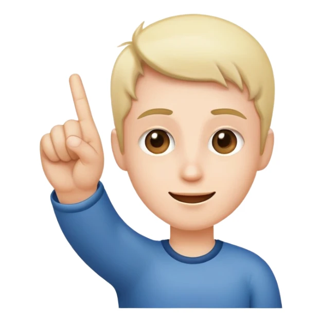 Number one index finger gesture celebrating victory  sticker