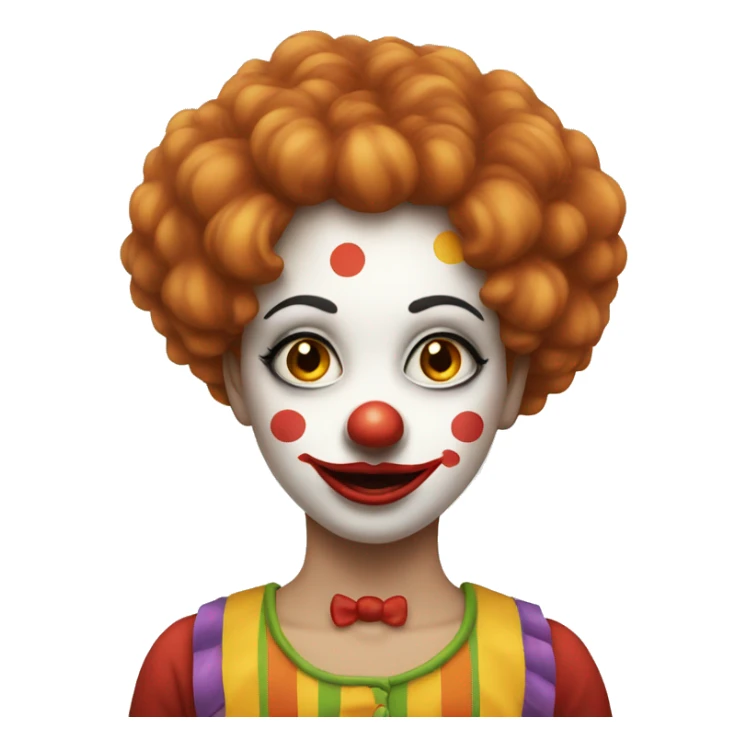 Female clown with hazel eyes sticker