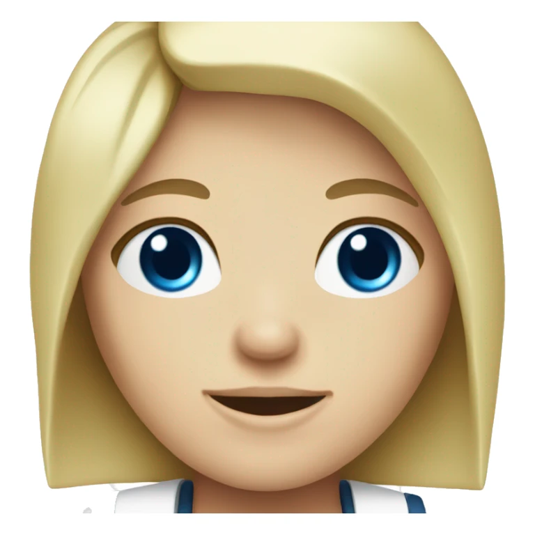 Blonde haired blue eyed female doctor sticker