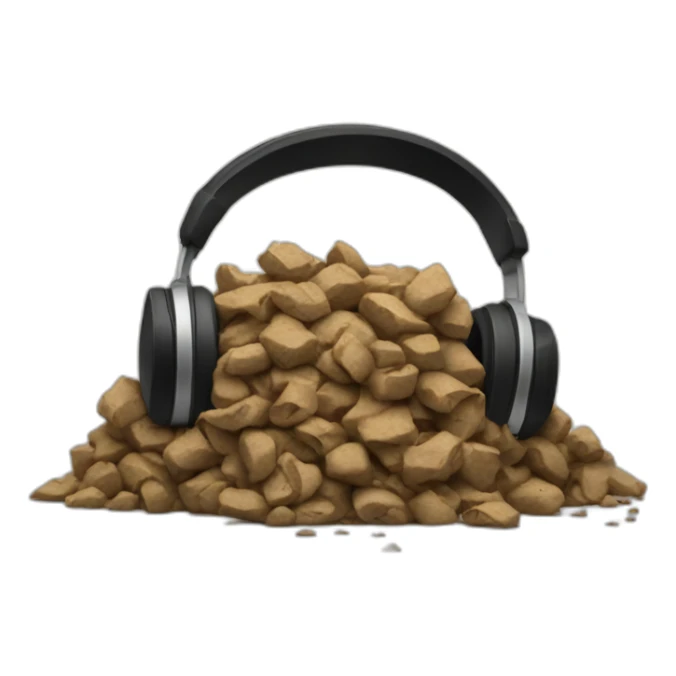 pile of shit listening to music sticker