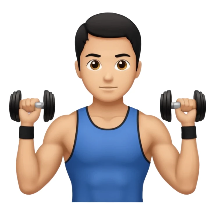 Man from backside with black hair gym back and hands holding something on both sides sticker