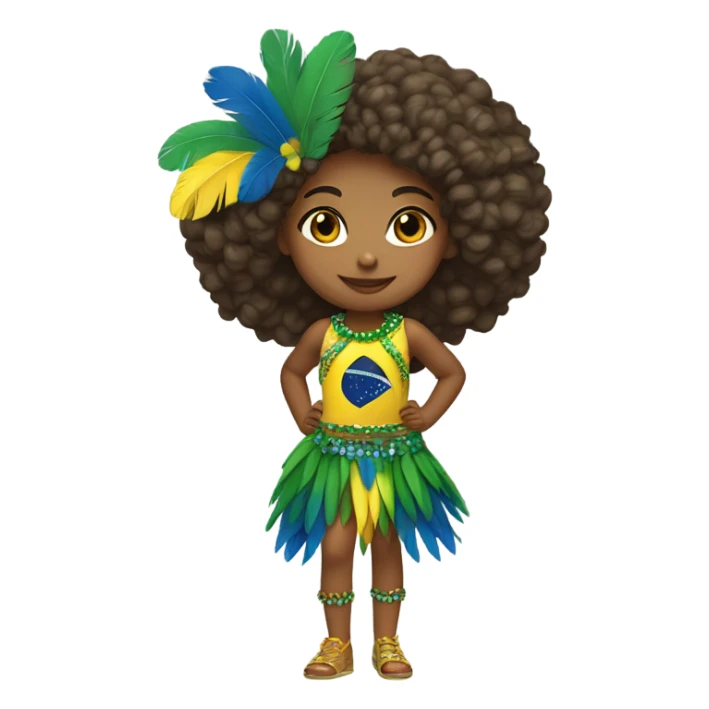 Brazil emoji girl  sticker