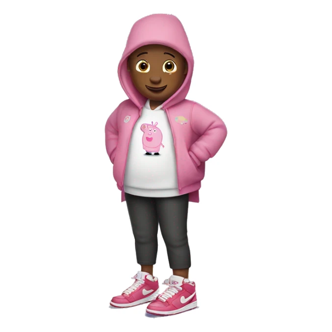 Peppa pig wearing nike jordans sticker