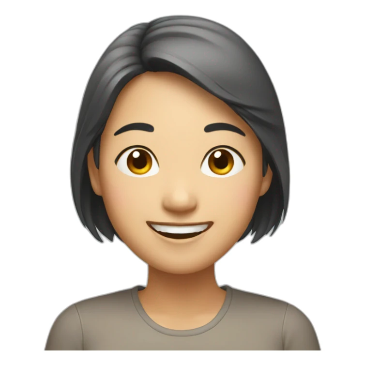 happy asian woman sticker