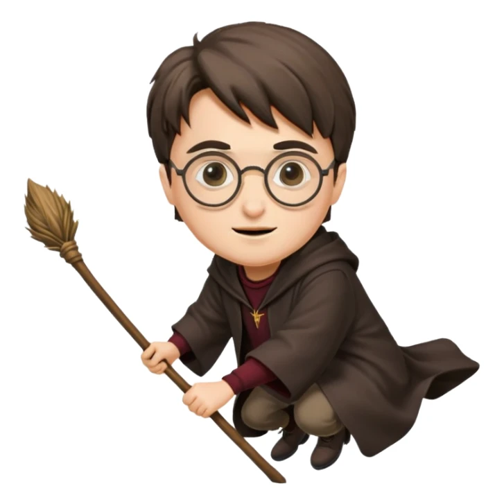 Harry potter riding a broomstick sticker