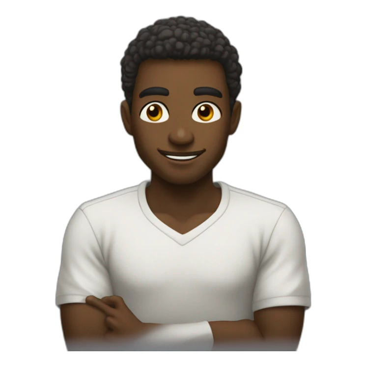 Vinicius qui tient Arujo sticker