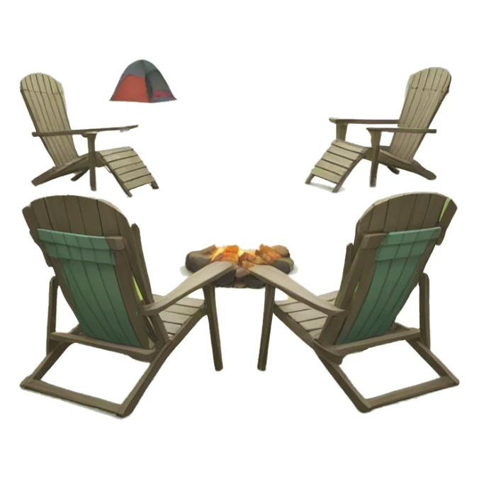 campground with lawn chairs sticker