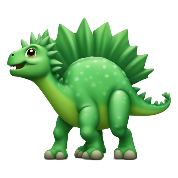 Cute Green stegosaurus looking to the right sticker