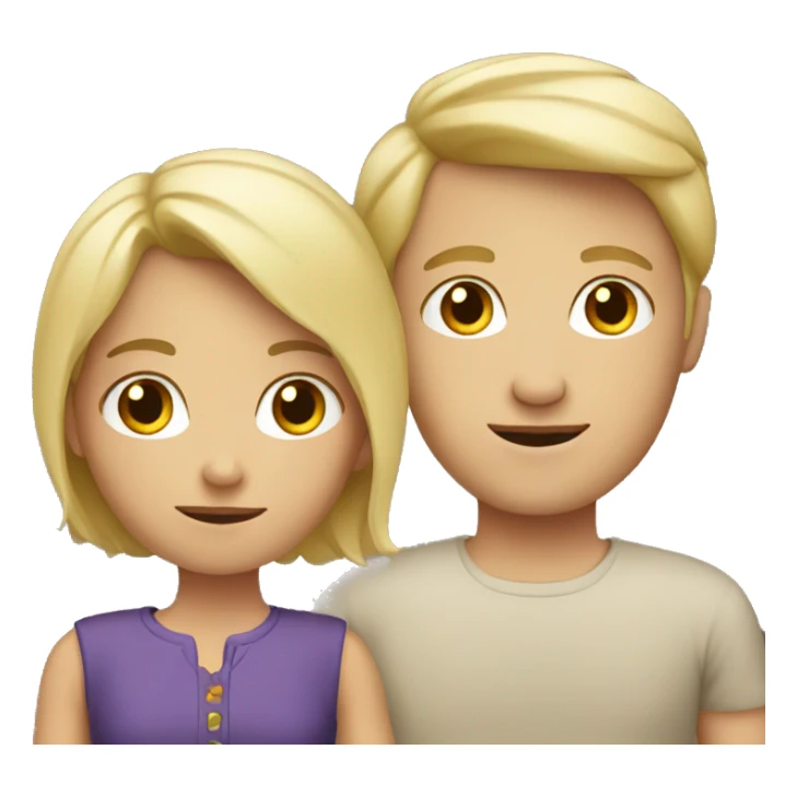 blonde european family sticker