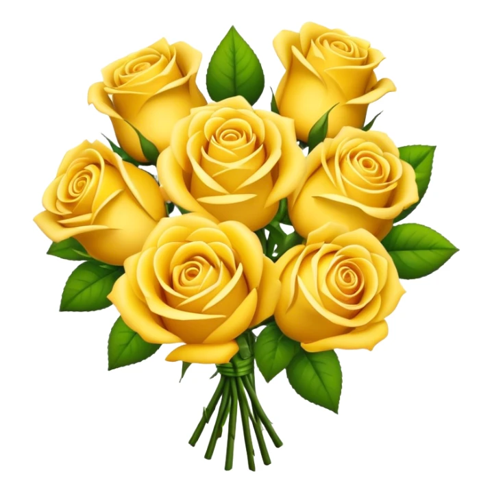 Bouquet of yellow roses sticker