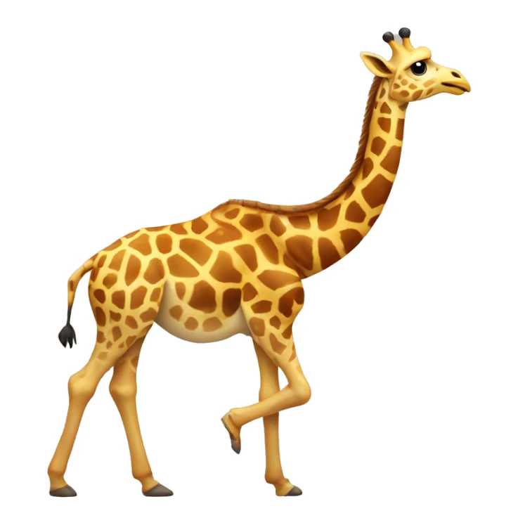 A giraffe with chicken head and ostrich legs  sticker