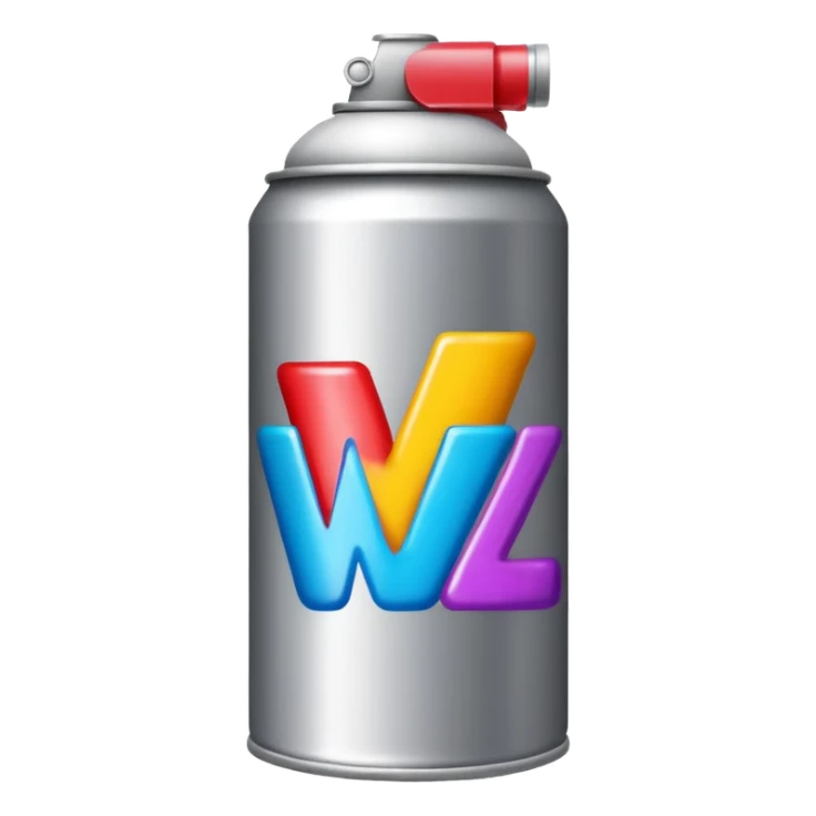 Bombe de peinture avec écris Walz dessus  sticker