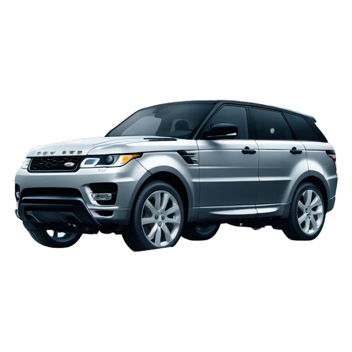 Grey Range Rover sport with snow on it sticker