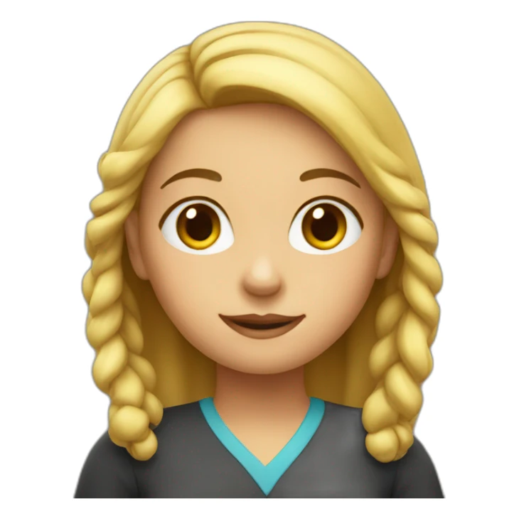 young girl teacher sticker