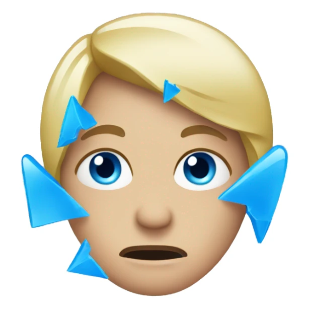 Broken blue heart emoji sticker