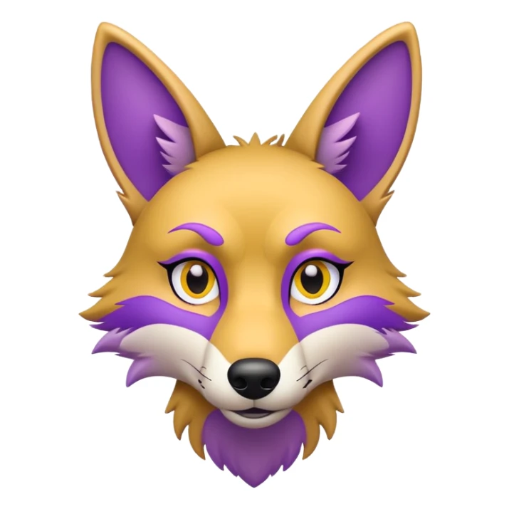 wylie coyote with yellow and purple  sticker