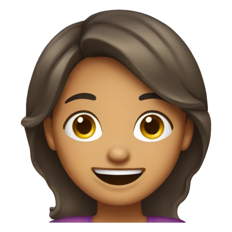 Happy laughing crying Latina girl  sticker