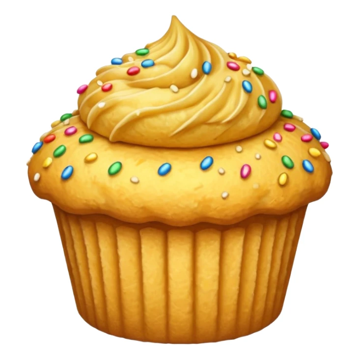 gold vanilla muffin gold sprinkles on top sticker