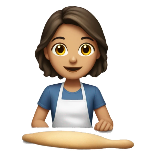 Brunette girl baking  sticker