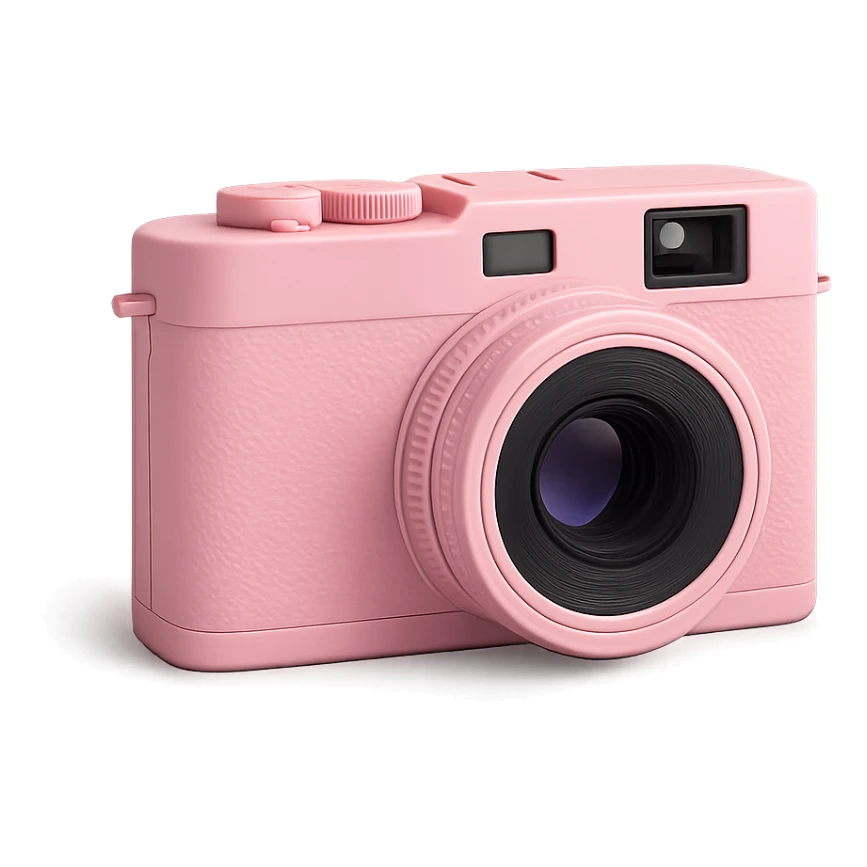 pink camera sticker