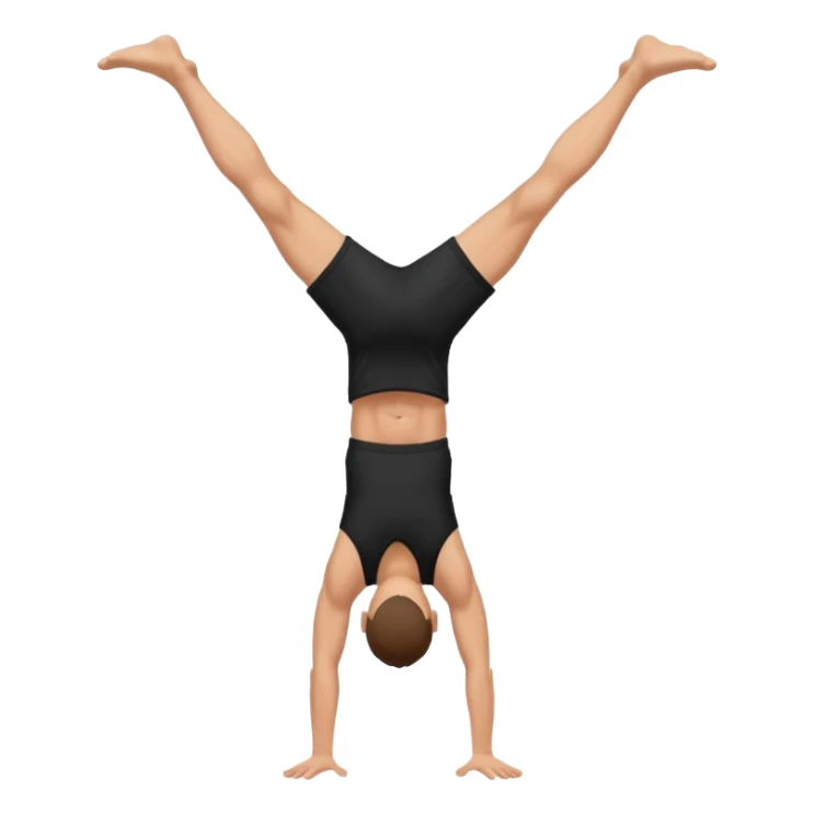 black shorts and tank tops white man handstand sticker