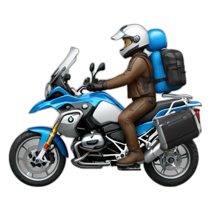 Francisco-Javier-Sans-Sánchez riding a BMW-R-1200-GS sticker