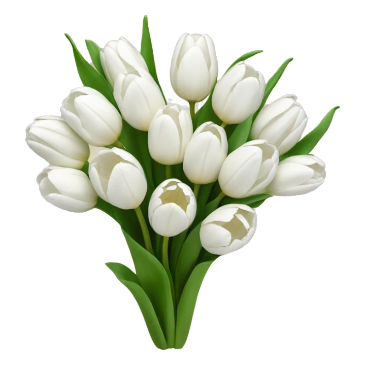white tulip bouquet sticker