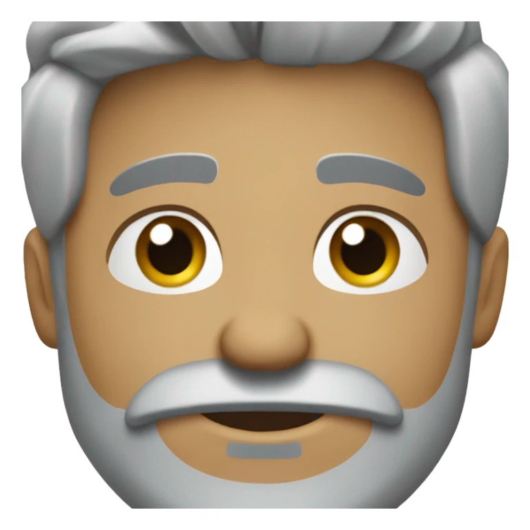 hombre cabello gris y barba sticker