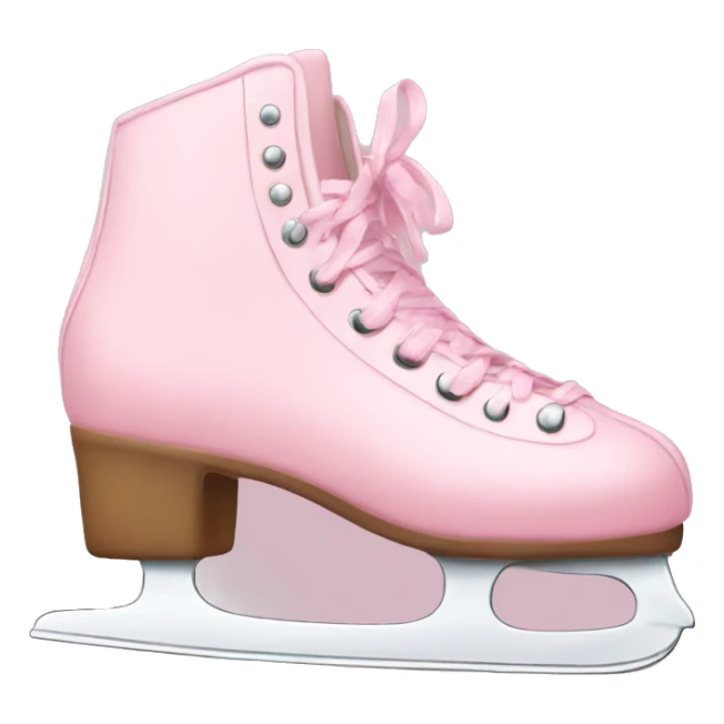 pastel pink ice skates sticker