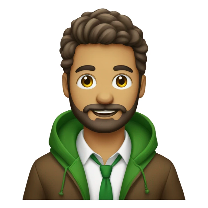 Jovem advogado com barba castanha e olhos verdes sticker