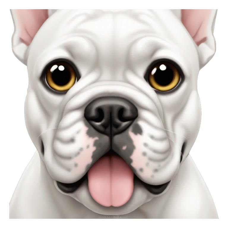 French bulldog white color with black dots sticker