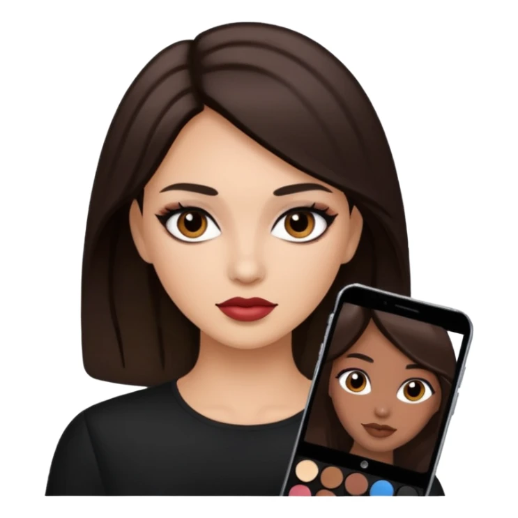 CHEVEUX UN PEU PLUS FONCER AVC DU MAQUILLAGE sticker