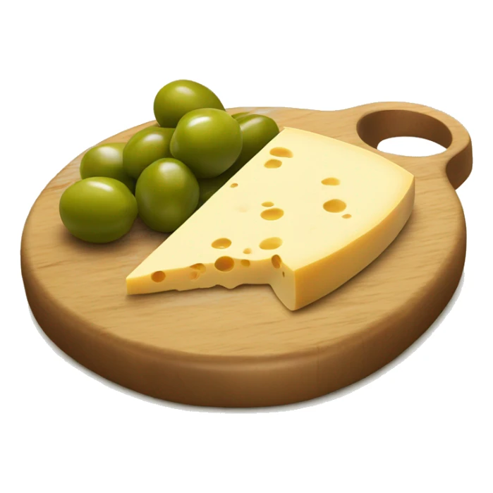 Cheese board with lots of green olives  sticker