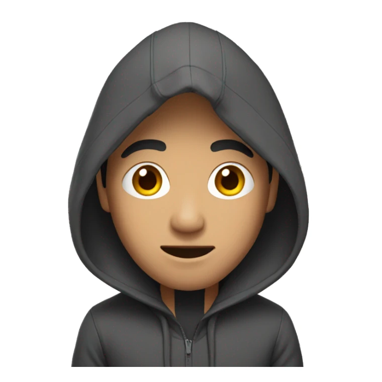 Asian man in hoodie sticker