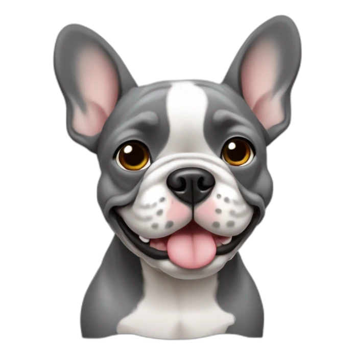 little-happy-French-bulldog-gray-color sticker