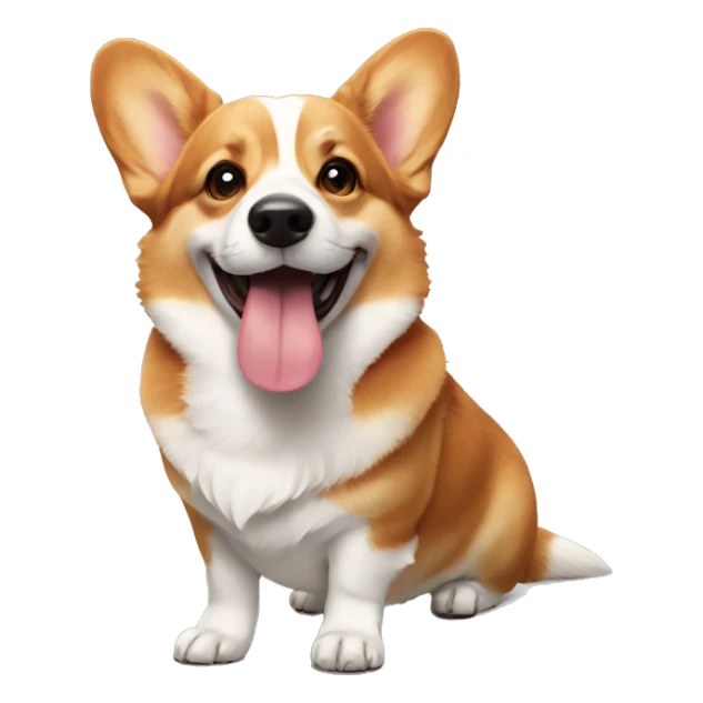 Corgi with his little tongue out sticker
