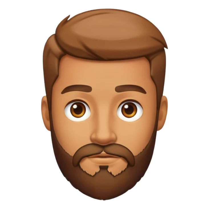 realistic male portrait with beard sticker