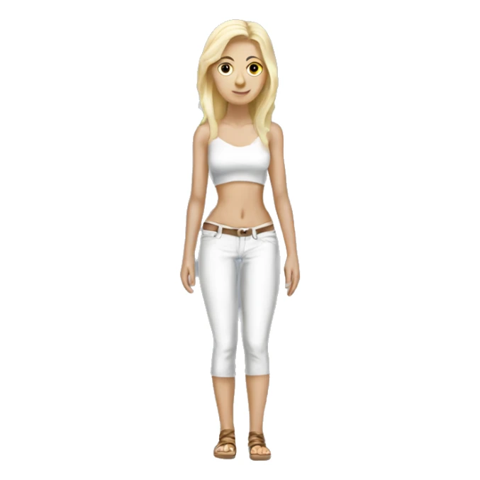 female slavic blonde white skinny legend full length  sticker
