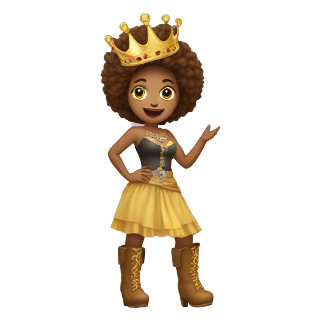 Image of a forró singer, with boots and a crown on her head!  sticker