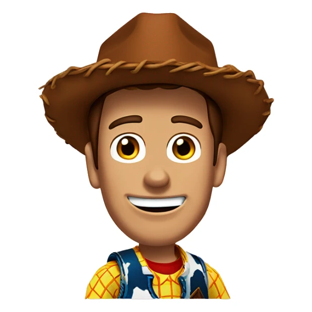 brown-haired boy parody artwork woody Toy Story sticker
