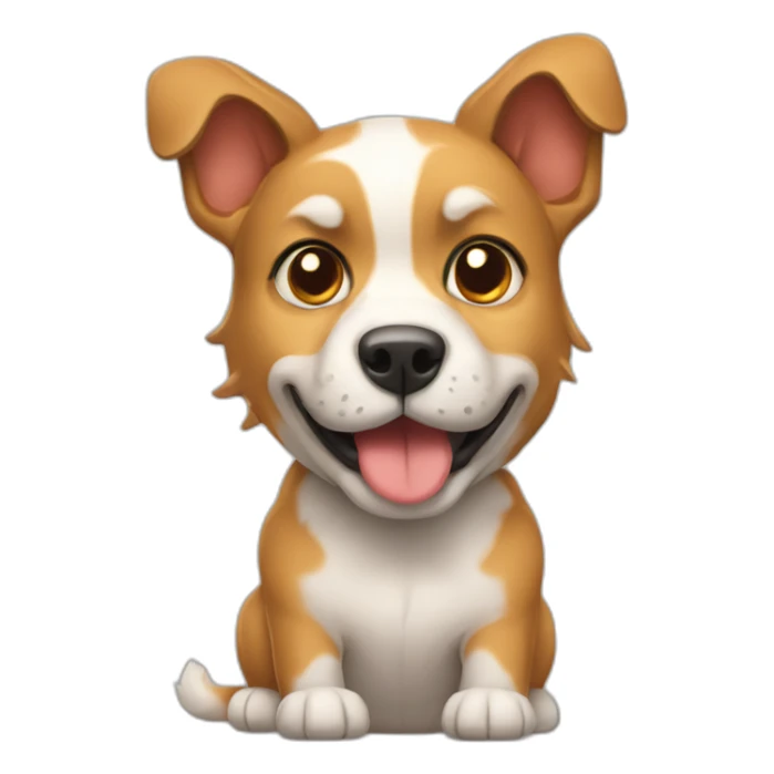 Un chien croisé avec un chat sticker