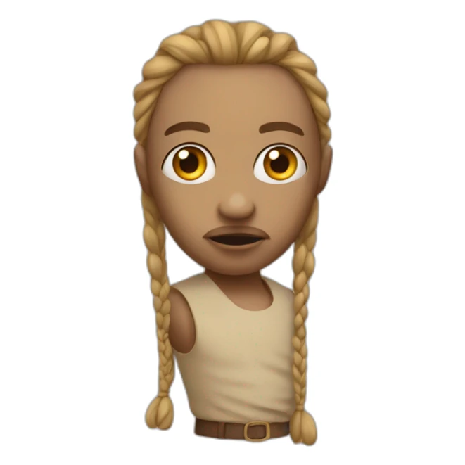 Metisse qui se mord les levres et plisse les yeux sticker