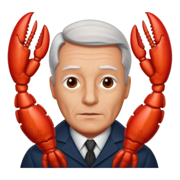 Alfred the butler from batman with lobster claws sticker