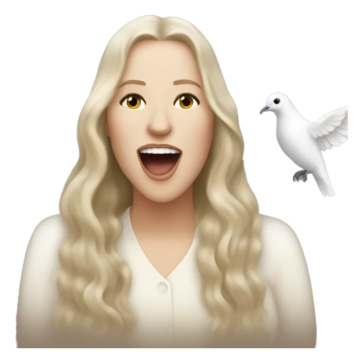 White winged dove singing Stevie nicks sticker