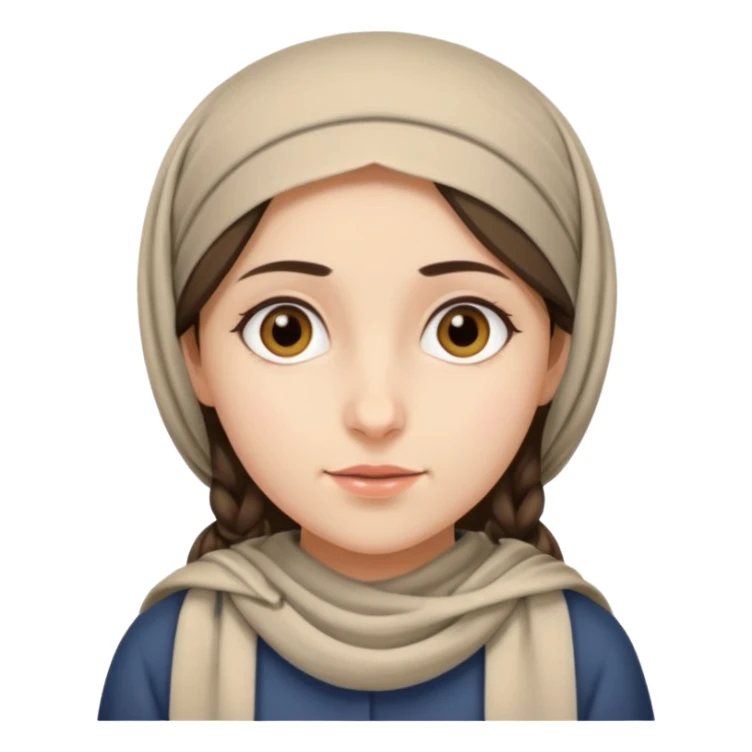 young modest jewish girl head covering sticker