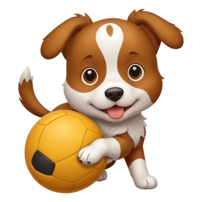 Dog with ball Toy sticker